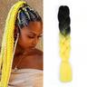 Jumbo Braids Crochet Braids Hair Extension Three Tone Ombre Color Rainbow Jumbo Braiding For Twist Braiding Jumbo Box Braiding Hair 1pc/3pcs/5pcs