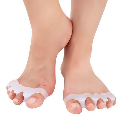 1 Pair Silicone Toes Separators Straightener Spreader Professional Soft Separator Bunion Hallux Valgus Relief Foot Care