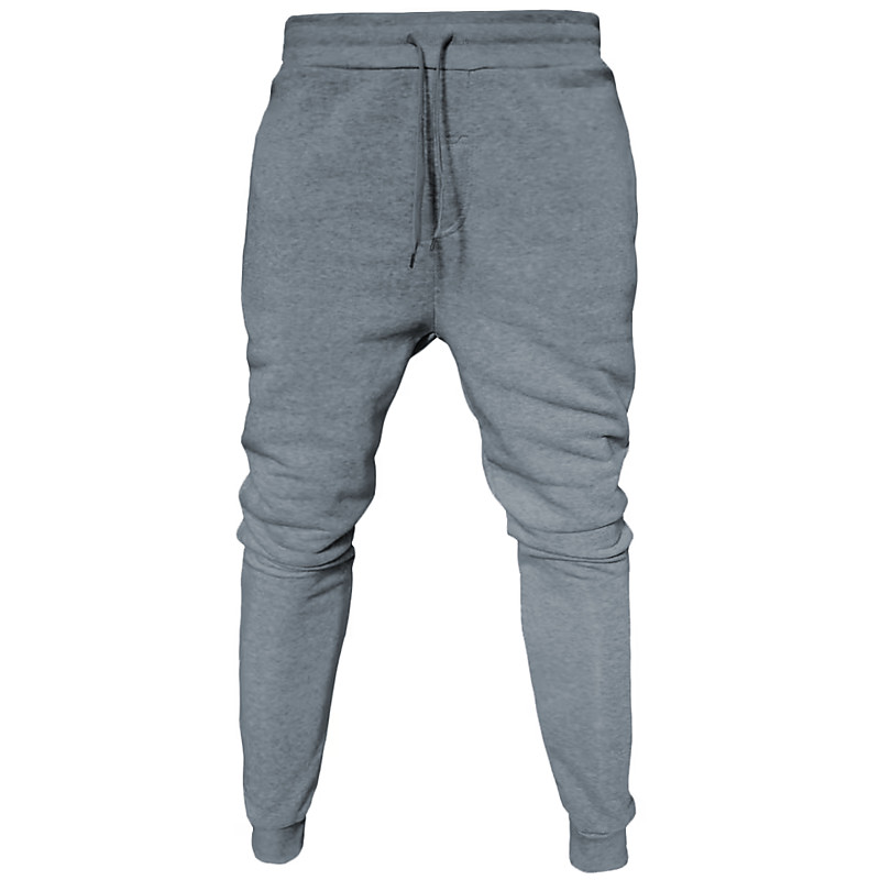 Men's Fleece Pants Sweatpants Joggers Winter Pants Trousers Pocket Drawstring Elastic Waist Solid Color Warm Full Length Daily Casual Plus velvet Loose Fit Light gray-pure light board Dark gray-light