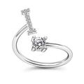 1PC Band Ring For Men's Women's Crystal White Alloy Classic