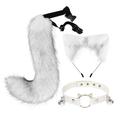 Hand Made Imitation Cat Ear Hair Hoop Fox Tail Accessory Anime Animal Ear Animal Tail Suit Collar Hair Clip