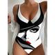 Women's Swimwear One Piece Normal Swimsuit Tummy Control Printing Graphic Beach Wear Summer Bathing Suits