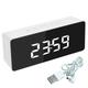 LED Light Mirror Alarm Clock with Dimmer Nap Temperature Function for Office Bedroom Travel Digital Clock Home Decor