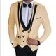 Apple Green Light Yellow Light Blue Men's Wedding Suits Solid Colored 3 Piece Plus Size Standard Fit Single Breasted One-button 2024