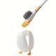 Diving Duck Toilet Brush, Silicone Non-dead Plastic Long Handle With Base, Household Bathroom Soft Brush, Squat Toilet Cleaning Brush, Cleaning Supplies, Cleaning Tool