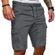 Men's Cargo Shorts Bermuda shorts Drawstring Elastic Waistband with Side Pocket Plain Outdoor Sports Short Outdoor Daily Sports Cotton Blend Casual Shorts Slim ArmyGreen Black Inelastic