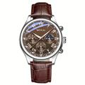 Men's Business Wrist Watch Quartz Casual Belt Men's Watch Brown Watch