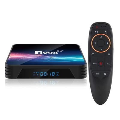 TV98 Android 11.0 TV Box Quad Core V11 8GB 16GB 2.4G/5G Dual-band WIFI 4K Media Player Set-top Digital Television LAN 100M/1000M