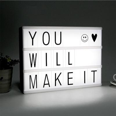 LED Combination Light Box Night Table Desk Lamp DC 5V DIY Letters Symbol Cards Decor USB or Battery Powered Message Boardfor Gift for BoyGirls