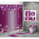 Bathroom Shower Curtain, Sparkling Diamond-Pattern Bathroom Curtain With 12 Hooks, Bathroom Non Slip Rugs, Toilet Cover Mat