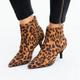 Women's Boots Booties Ankle Boots Animal Print Plus Size Heel Boots Outdoor Daily Work Winter Kitten Heel Pointed Toe Classic Casual Suede Zipper Leopard Snake Leopard Black White