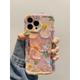 Laser Blue Light Flowers Phone Case For iPhone 14 Pro Max 11 12 13 Pro Max 14Pro 13Pro Luxury Shockproof TPU Soft Silicone Cover