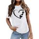 Women's T shirt Tee Cotton 100% Cotton Heart Butterfly Home Daily Date T-shirt Sleeve Black White Red Print Basic Short Sleeve Basic Round Neck Regular Fit Summer