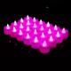 24/50pcs LED Electronic Candle Lamp, Round White Shell Nightlight, Small LED Light, For Valentine's Day, Christmas, Various Holiday Decoration