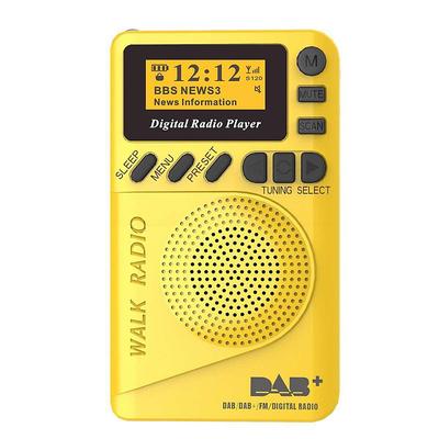 Mini Pocket DAB Digital Radio FM Digital Demodulator Portable MP3 Player with 1.44 Inch LCD Screen Built-in Rechargerable Battery