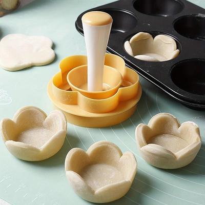 2pcs Flower Pastry Cutter and Tart Tamper Set - Perfect for Baking Tarts, Cookies, and Biscuit Cutters - Kitchen Gadgets and Accessories