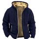 Men's Hoodie Fuzzy Sherpa Full Zip Hoodie Sweat Jacket Wine Army Green Navy Blue Blue Brown Hooded Color Block Sports Outdoor Sports Streetwear Hot Stamping Fleece Basic Casual Thin fleece Winter