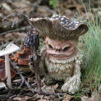 Garden Decor Fairy Tale Mushroom Elf Shaman Wizard Dwarf Monster Goblin Guardian Resin Ornaments