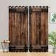 Blackout Curtain Drapes Farmhouse Grommet/Eyelet Barn Wood Door Curtain Panels For Living Room Bedroom Door Kitchen Window Treatments Thermal Insulated Room Darkening