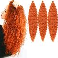 24 inch Ocean Wave Crochet Hair Deep Wave Twist Crochet Hair Extensions Curly Braiding Hair 3 packs Long Wavy Water Wave Braids For Women Synthetic Crochet Braid Hair