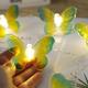 LED Butterfly Shaped Fairy String Lights 3m-20leds 1.5m-10leds Garland Lights Battery Powered Garden Party Wedding Holiday Room Decoration