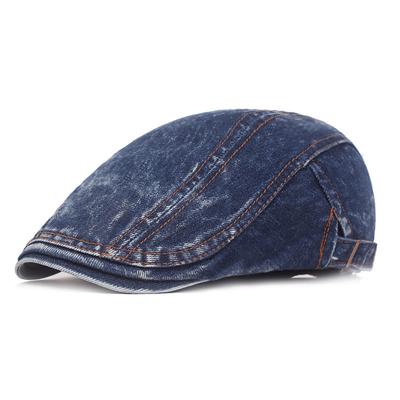 Men's Flat Cap Black Blue Denim Streetwear Stylish 1920s Fashion Outdoor Daily Going out Plain Warm