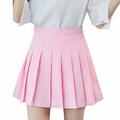 Women's Skirt Mini Skirts Ruched Solid Colored Party Party / Evening Spring Summer Polyester POLY Elegant Party Gothic Y2K Navy Water pink Black White