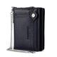 Men's leather wallet PU leather ID card holder combination with anti-theft chain design