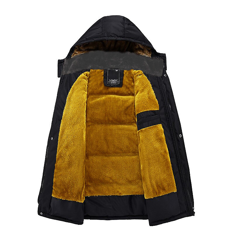 Men's Winter Coat Winter Jacket Puffer Jacket Quilted Jacket Camping Hiking Warm Winter Solid Color Bright Black Black Puffer Jacket