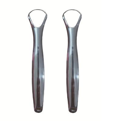 2pcs Tongue Scraper Stainless Steel Oral Tongue Cleaner Medical Mouth Brush Reusable Fresh Breath Maker