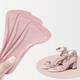 1 pair Anti-Slip Sweat-absorbent Massage Insoles Seven-point Pad Leather Half Pad Women Feet High Heel Insoles Orthotics Tools