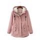Women's Winter Coat Parka Waterproof Removable Work Athleisure Daily Wear Casual Daily Zipper Pocket Fur Collar Zipper Hoodie Daily OL Style Outdoor Casual Solid Color Loose Fit Outerwear Long Sleeve