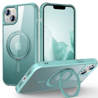 Phone Case For iPhone 17 Pro Max 17 Air 16e 13 12 11 Pro Max With Magsafe Ring Holder Magnetic Support Wireless Charging Solid Color TPU PC