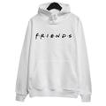 women cute loose friends hoodie long sleeve daily casual pullover blouse women spring fall winter pullover tops black