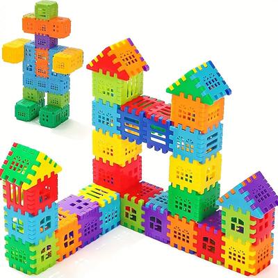 103pcs Villa Building Block Toys House Splicing Toys Montessori Toys For Young Children Fine Motor Skills Education - Classification And Matching Children's Education Stacked Toys Random Colors