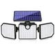 230LEDs LED Solar Motion Sensor Light 3 Adjustable Heads 2200LM Outdoor Waterproof Security LED Flood Light