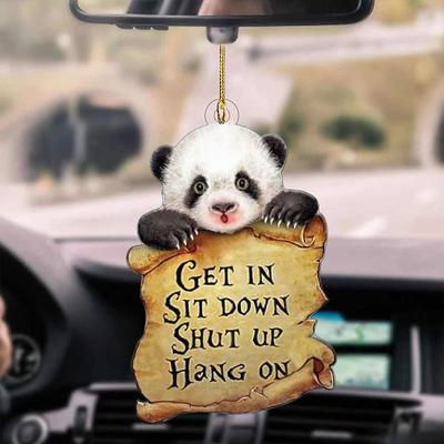 Cute Dog Ornament Lovely Acrylic Animal Car Hanger Car Decor Two Sided Ornament