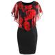 Women's Plus Size Curve Party Dress Floral Crew Neck Print Sleeveless Summer Spring Vintage Elegant Mini Dress Formal Work Dress