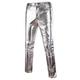 Men's Joggers Trousers Faux Leather Pants Casual Pants Pocket Solid Color Comfort Breathable Holiday Club Streetwear Sports Fashion Silver Black Micro-elastic