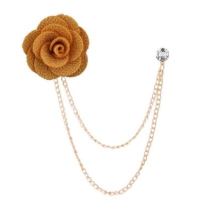 Men's Crystal Brooches Link / Chain Creative Flower Vertical / Gold bar Fashion Basic Classic Trendy Rock Brooch Jewelry Camel Assorted Color Black For Wedding Party Engagement Promise Festival