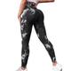 Women's Slim Tights Pants Trousers Tie Dye Print High Cut Full Length High Elasticity High Waist Fashion Workout Yoga Gym Maroon Light Pink S M Spring Fall