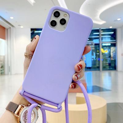 Colorful Silicone Lanyard Case for iPhone 16e 16 15 Pro Max Plus 14 13 12 11 Pro Max Mini X XR XS Max 8 7 Plus – Soft Touch, Full Body Protective, Crossbody Strap Father's Day Gifts