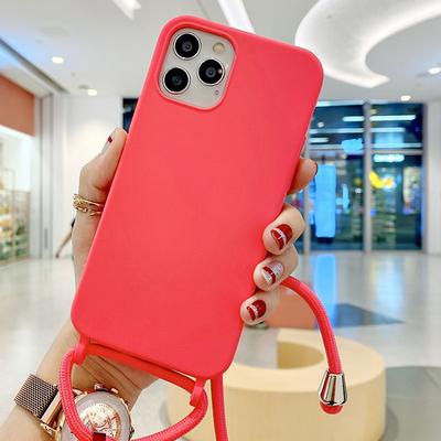 Colorful Silicone Lanyard Case for iPhone 16e 16 15 Pro Max Plus 14 13 12 11 Pro Max Mini X XR XS Max 8 7 Plus – Soft Touch, Full Body Protective, Crossbody Strap