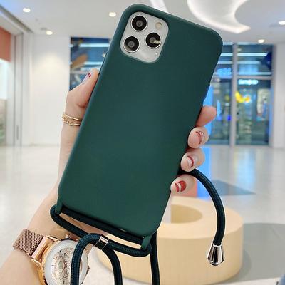 Colorful Silicone Lanyard Case for iPhone 16e 16 15 Pro Max Plus 14 13 12 11 Pro Max Mini X XR XS Max 8 7 Plus – Soft Touch, Full Body Protective, Crossbody Strap