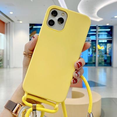 Colorful Silicone Lanyard Case for iPhone 16e 16 15 Pro Max Plus 14 13 12 11 Pro Max Mini X XR XS Max 8 7 Plus – Soft Touch, Full Body Protective, Crossbody Strap