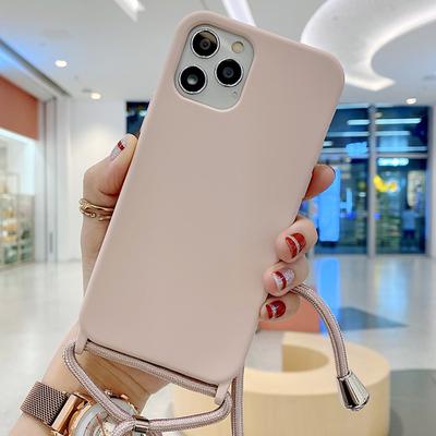 Colorful Silicone Lanyard Case for iPhone 16e 16 15 Pro Max Plus 14 13 12 11 Pro Max Mini X XR XS Max 8 7 Plus – Soft Touch, Full Body Protective, Crossbody Strap