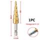 3-12mm 4-12mm 4-20mm HSS Straight Groove Step Drill Bit Set, Titanium Coated Wood Metal Hole Cutter Core Drill Bit Set