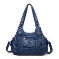 Women's Handbag Crossbody Bag Shoulder Bag Hobo Bag PU Leather Outdoor Daily Holiday Zipper Braided Strap Large Capacity Waterproof Lightweight Solid Color claret Black Blue