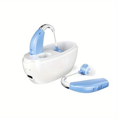 Noise Reduction Sound Amplifier With Charge Case Type-C Port BTE Hearing Aid Rechargeable For Deafness