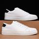 Men's Women Sneakers White Shoes Walking Casual Daily Faux Leather Comfortable Lace-up White black Black White Spring Fall